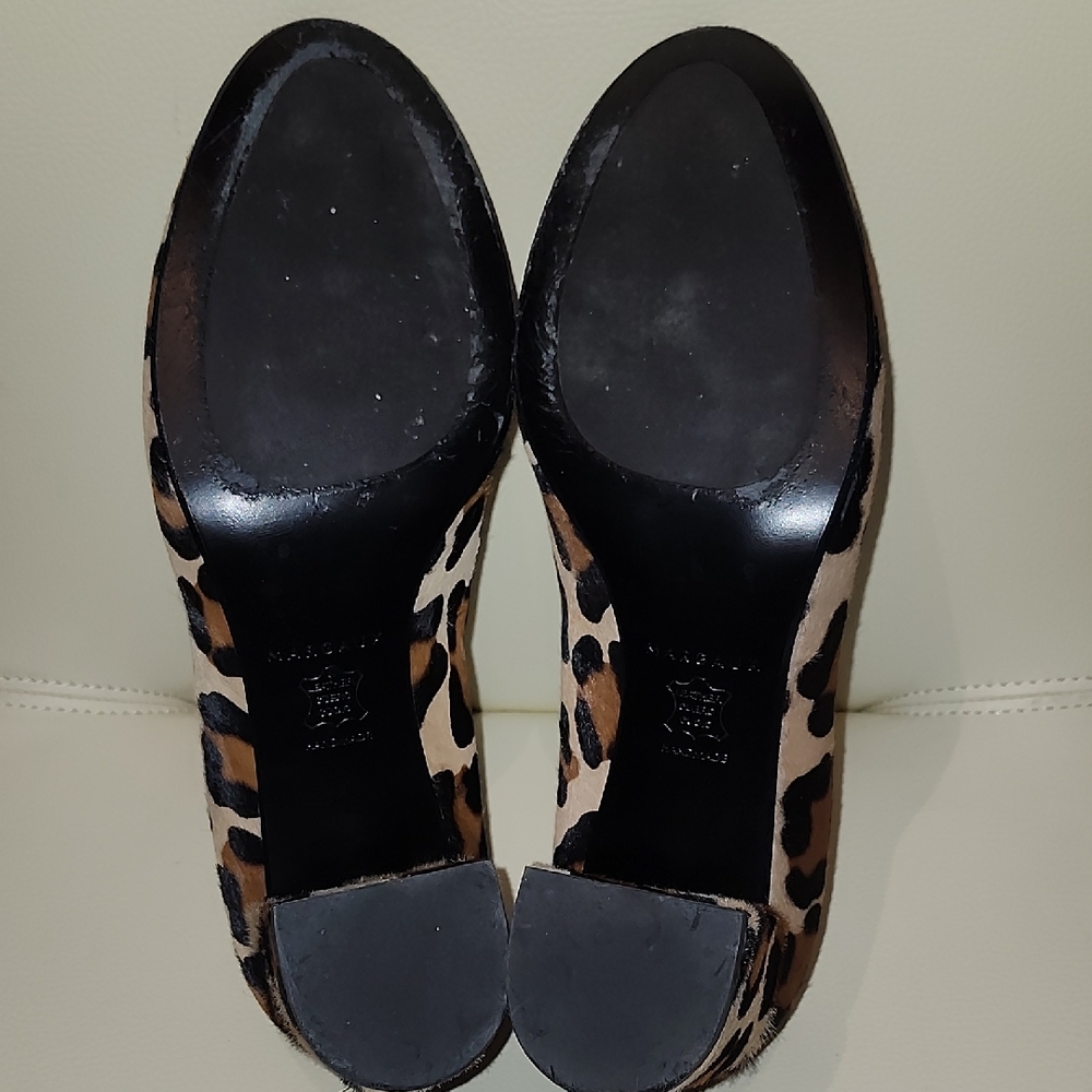 Margaux "The Heel" Leopard Print Pony Hair Heels Size 8.5 M - Picture 7 of 12
